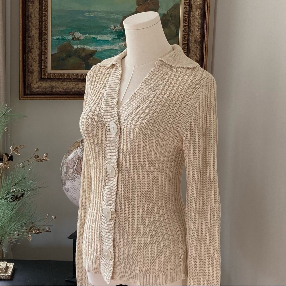 Ruby & Jenna Beige Cardigan Women